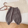 thumbnail image 2 of ZyeKqe Infant Newborn Baby Boys Girls Cotton Pants Elastic Waisted Sweatpants Solid Color Casual Joggers Loose Fitted, 2 of 3