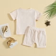 thumbnail image 2 of LNMQLPDBS Baby Boy Summer Clothes 2Pcs Toddler Boys Henley Outfits Casual Soft Pocket Short Sleeve Tops & Elastic Waistband Shorts Sets Infant Clothes, 2 of 6