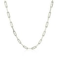 thumbnail image 2 of Sterling Silver Rhodium Plated Paperclip Chain (2.5 mm) Size 16 inches, 2 of 2