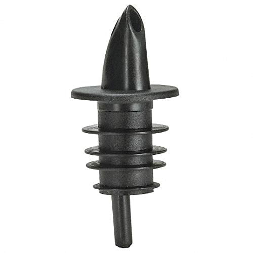 (12-PCS-Black) Free Flow Liquor Pourers Bottle Pour Spouts Speed Pourers