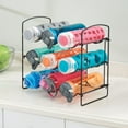thumbnail image 6 of mDesign Metal Water Bottle Storage Organizer Rack, Holds 9 Bottles - Matte Black, 6 of 8