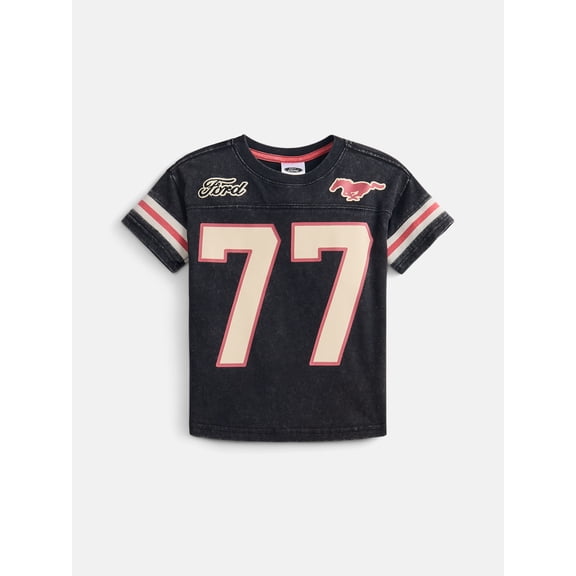 Ford Mustang Toddler Boys Washed Graphic Tee with Short Sleeves, Sizes 12M-5T