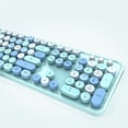 thumbnail image 4 of Teclado de juego USB inalámbrico Color mezclado tecla redonda Panel de plástico teclado de teléfono móvil tapa de llave desmontable teclado Juegos de teclado y mouse para computadora No. 4, 4 of 5