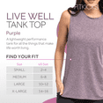 thumbnail image 5 of FITKICKS Live Well Active Lifestyle Tank Top Relaxed-Fit Workout Top, Purple Large (Women's), 5 of 8
