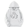 thumbnail image 4 of Bnwani Hoodies for Girls Long Sleeve Oversized Fleece Sweatshirt Cute Plain Tops Pullover, 4 of 4