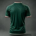 thumbnail image 4 of Zimjoy 2026 Mexico Soccer Jersey for Men World Soccer Game Mexico Team Short Sleeve Mock Crew Neck Football Jersey Shirts Dark Green L, 4 of 5