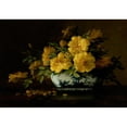 thumbnail image 2 of George W. Seavey 24x18 Black Ornate Framed Double Matted Museum Art Print Titled: Still Life of Yellow Roses in an Oriental Vase, 2 of 5