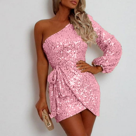 Gubotare Maxi Dress For Women Women Casual Long Sleeve Dresses Empire Waist Loose Dress with Pockets,Pink S