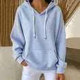 thumbnail image 1 of Neewe Womens Hoodies Casual Loose Long Sleeve Drawstring Pullover Sweatshirts Lightweight Hooded Tops with Pocket, 1 of 6