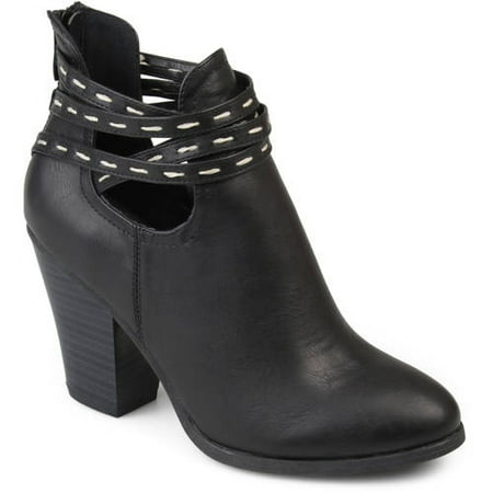 Women's Faux Leather Strappy Chunky Stacked Heel