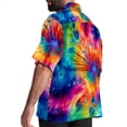 thumbnail image 3 of tie dye47 Men's Short Sleeve Button Down Spread Collar Beach Shirts, 3 of 6
