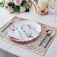 YHJSGKJ Rectangular Flower PVC Placemat Home Daily Table Decoration PVC