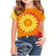 thumbnail image 1 of Camisetas de Cuello de Tripulación de Manga Corta para Mujeres Impresa Camiseta Cuello Redondo de Manga Media Casual Versátil para Niños Grandes Edades 3-14, 1 of 5