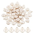thumbnail image 1 of Unique Bargains Alphabet F Letter Charm Double Sided Enamel Initial Alphabet Pendant White, for Jewelry Making, 50pcs, 1 of 5