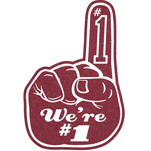 Maroon We're Number One Foam Finger