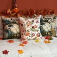 thumbnail image 5 of Fall Pillow Covers 18x18 inch Set of 2 Pumpkin Maple Leaf Flower Decorative Throw Pillow Covers Autumn Thanksgiving Farmhouse Decoration for Home couch, 5 of 6