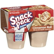 Snack Pack Cinnamon Roll Pudding Cups, 3.5 Oz., 4 Count