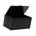 thumbnail image 1 of Adorno de contenedor de carga en miniatura, caja de almacenamiento con tapa abatible para el hogar, regalo u oficina. Negro, 1 of 9