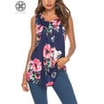 thumbnail image 3 of Luxtrada Plus Size Women Floral Tank Tops Summer Boho Top Vest Oversized Loose Sleeveless Tee Shirts Blouses S-2XL, 3 of 8