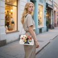 thumbnail image 7 of FORMRS Women Crossbody Purse with Chain Strap Vegan Leather Shoulder Handbag, Black Flowers, 7 of 7