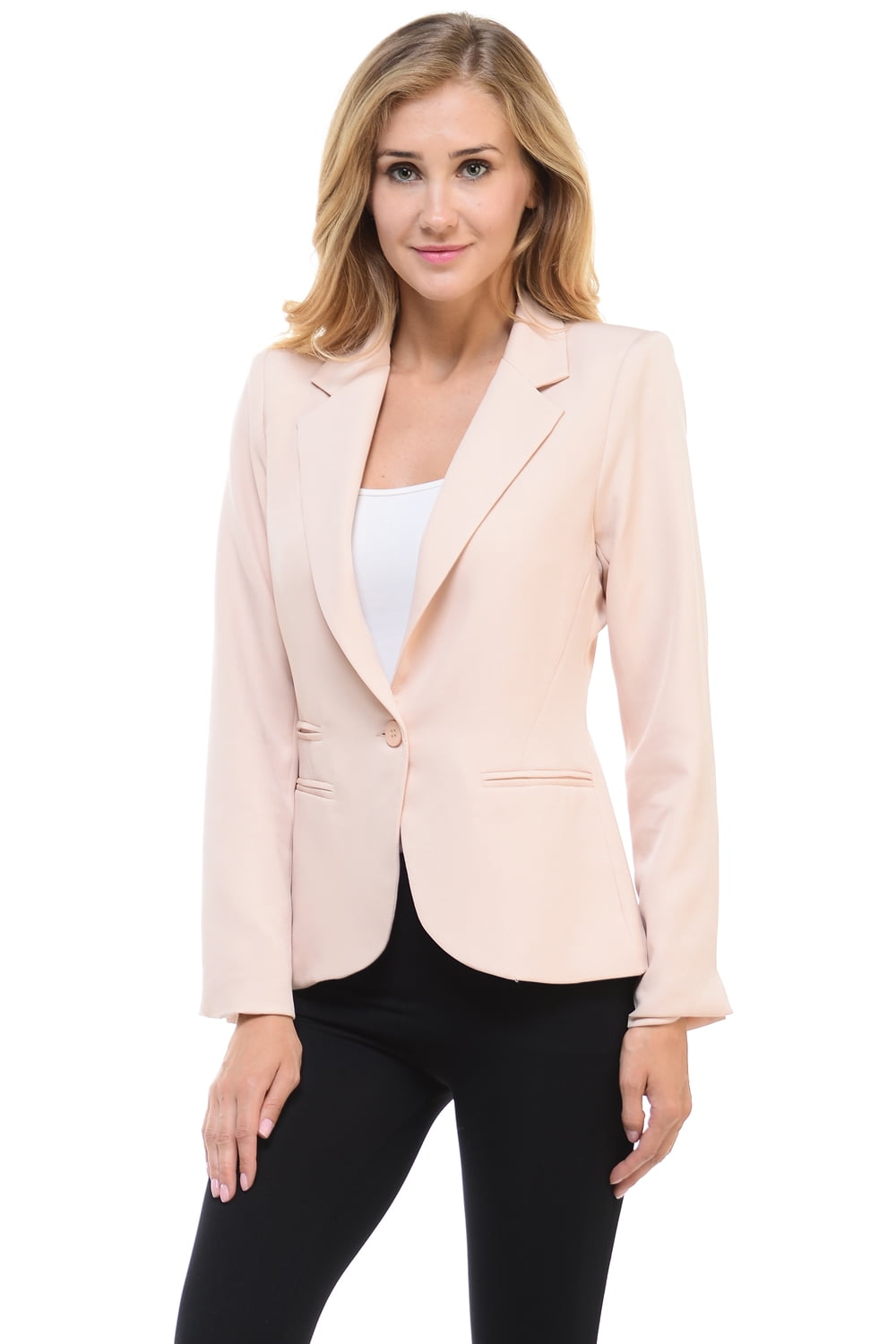 Auliné Collection Womens Candy Color Long Sleeve Lined Blazer - Walmart.com