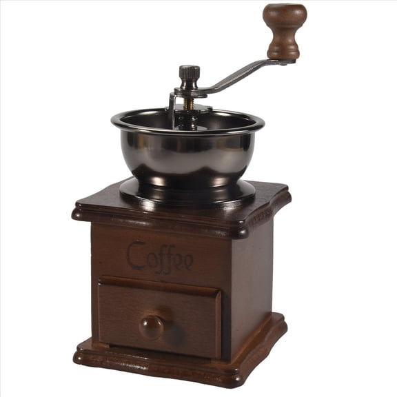 Manual coffee grinder Wood / metal hand mill Spice (wood color)