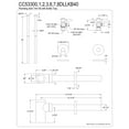 thumbnail image 2 of Kingston Brass CC53308DLLKB40 Trimscape Modern Plumbing Sink Trim Kit with Bottle Trap, Brushed Nickel, 2 of 4