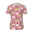 thumbnail image 5 of Wukai Cartoon Chicken Print Men's Short-Sleeved Mesh T-Shirt,Quick-Dry Short Sleeve Workout T-Shirt-4X-Large, 5 of 8