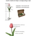 thumbnail image 4 of 10-Heads Home Decoration Mini Tulip Real Touch Tulip Artificial Flowers Bouquets (Dark Teal), 4 of 5