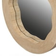 Decorative Round Natural Wood Wall Mirror for the Entryway, Living Room ...