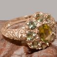 thumbnail image 6 of LBG British Made Solid 9k Rose Gold ring with Natural Peridot Womens Engagement Ring - 33 size options - Size 9.75, 6 of 8