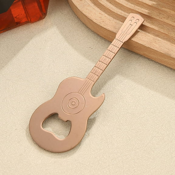 Musatteng Stainless Steel Guitar-Shaped Bottle Opener Set - Vintage Fridge Multi-Tool with Can Opener for Kitchen, Bar & Home Decor