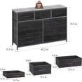 thumbnail image 2 of Mesa de TV cómoda con 10 fabric cajones: entertainment center media consola wood top, ample almacenamiento, anti - tip safety, y adjustable feet tvs up to 55 pulgadas. 47.2 - pulgada anchura i..., 2 of 6