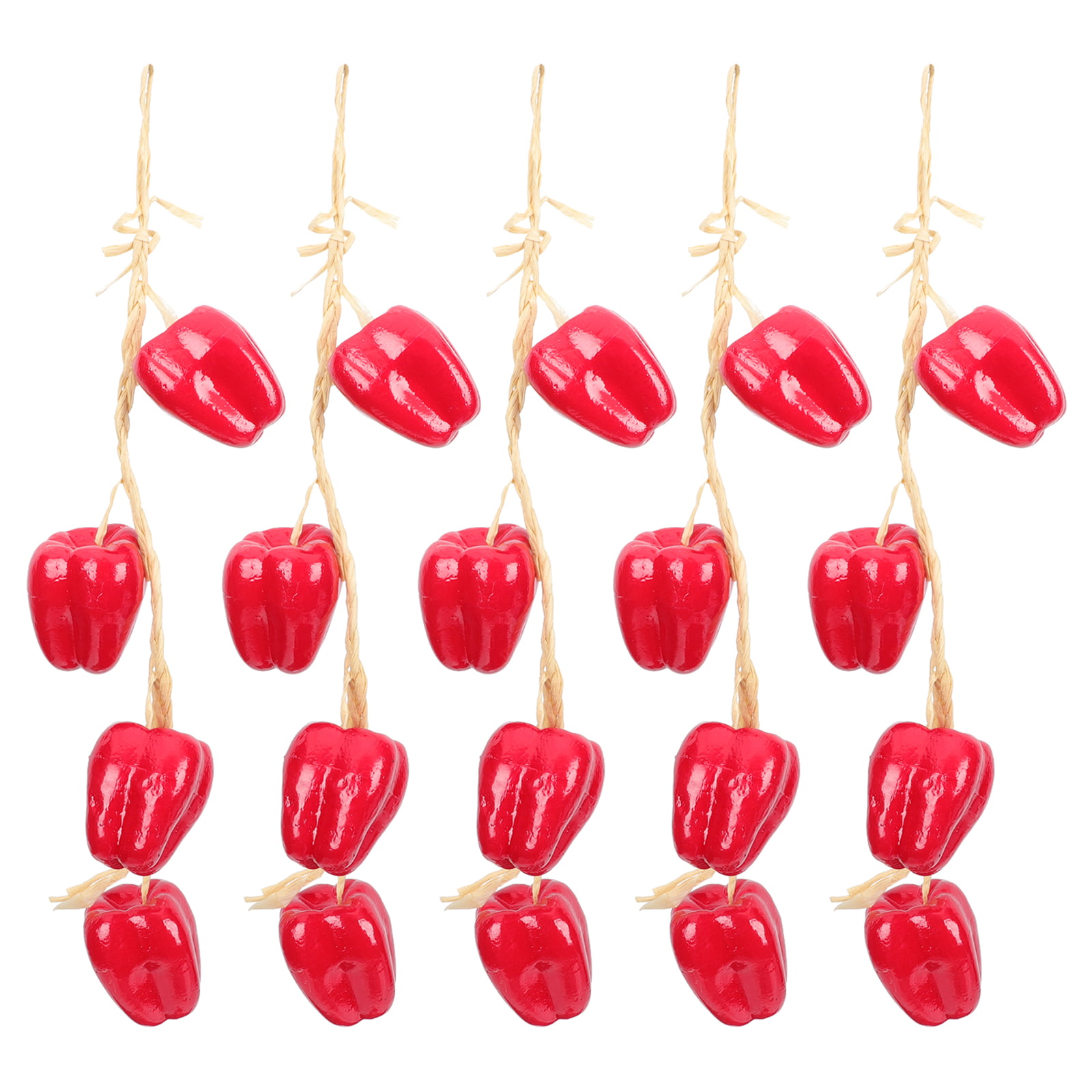 2 x Decorative Artificial Bracket-plant Hanging String with red chili peppers... 