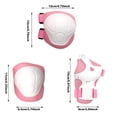 thumbnail image 2 of Slhljlin - Juego de 6 protectores para niños y jóvenes, para ciclismo, patinaje sobre ruedas, patineta, codos, rodillas, manos y muñecas (rojo), 2 of 3