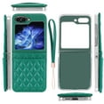 thumbnail image 6 of for Samsung Galaxy Z Flip 5 Case, Luxury PU Leather Wallet Protective Phone Case Card Holder Purse Phone Cover Case with Wrist Strap for Samsung Galaxy Z Flip 5 Shockproof Case, Green, 6 of 6