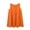 Orange, variant on FLMEI Little Girls Spaghetti Straps Dress Toddler Summer Casual Cotton Princess Dresses Solid Colour Twisted Sundress for Baby Kids 1-10 Years