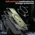 thumbnail image 4 of Dteck Magnetic for Samsung Galaxy S25 Edge Case with Kickstand, Shockproof TPU+PC Case Compatible with MagSafe Military Grade Ring Stand Heavy Duty Drop Rugged Cover for Galaxy S25 Edge,Olivegreen, 4 of 6
