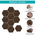 thumbnail image 5 of Hexagon Wood Grain Peel and Stick Wall Tiles, 10 PCS Self-Adhesive PVC Vinyl Backsplash Tiles, Waterproof Removable Hex Tile Stickers for Kitchen Bathroom Living Room, 7.87x9.06 inch, 5 of 9