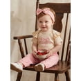 thumbnail image 6 of BemeyourBBs Preemie Newborn Baby Girl Little Sister Outfit Cute Infant Baby Girls Spring Summer Fall Clothes 0 3 6 Months Bow Ribbed Short Sleeve Romper Pants and Headband 3pcs Set, 6 of 9