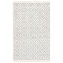 SAFAVIEH Marbella Chelsey Diamond Area Rug, Ivory/Grey, 6' x 9'