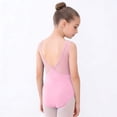 thumbnail image 5 of Girls Ballet Leotard Tank Top V-Neck Mesh Nylon Spandex Gymnastics Dancewear for Kids Pink,Size 14-15 T, 5 of 6