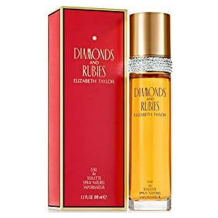 Women's Perfume by Elizabeth Taylor, Diamonds and Rubies, Eau De Toilette EDT Spray, 3.4 Fl Oz