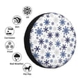 thumbnail image 4 of Rateoe blue Snowflake Prints Pattern Tire Cover Wheel Protectors Weatherproof Wheel Covers Universal Fit for Trailer Rv SUV Truck Camper Travel Trailers Accessories-16 inch, 4 of 6