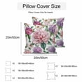 thumbnail image 3 of Waterproof Throw Pillow Covers Set of 2, 16x16 Inch Pink Floral Blossom Decorative Pillowcases Outdoor Pillow Slip Cushion Covers Set for Couch Tent Spring Vintage Botanical Flowers, 3 of 7