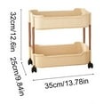 thumbnail image 2 of Mobile Trolley Rack with Multi-Layer Storage for Kitchen, Living Room, Bedroom & Bathroom Use – Easy Glide Wheels, Organized Snack & Essentials Cart, 1-Pack, 2 of 5