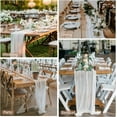 thumbnail image 3 of Bxaolu 1PC Cheesecloth Table Runner - 5.9ft Boho Gauze Cheese Cloth Table Runners for Bridal&nbsp;Decoration Wedding Party Summer Garden Farmhouse[White], 3 of 5
