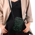 thumbnail image 4 of HELLHERO Green Dot Foliage Shoulder Purse for Women Double Deck Messenger Bag Polyester Lightweight, 4 of 7