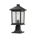 thumbnail image 2 of 1 Light Outdoor Pier Mount Lantern In Seaside Style 8 Inches Wide By 18 Inches High Z-Lite 531Phmr-533Pm-Orb, 2 of 5