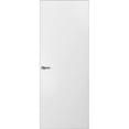 thumbnail image 4 of Invisible Solid Hidden Door with Handle | Planum 0010 Primed with Black Hidden Frame 30" x 96" Right-hand Outswing Black Frame | Concealed Hinges Lock Handle | Modern Wardrobe Wood Frameless Doors, 4 of 6